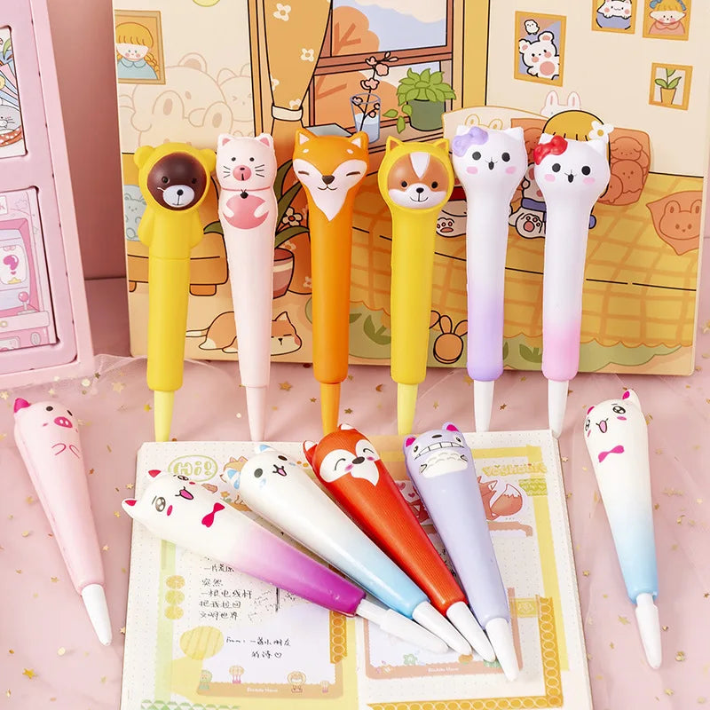 24 pcs wholesale Venting Pen Decompression Pen Soft and Soft Students Use Pinch Cute Neutral Creative stationery