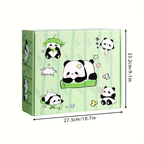 1 Set Panda Themed Stationery Gift Set - Premium Quality School and Office Supplies with Pencils, Pen, Notebook, Ruler, Eraser