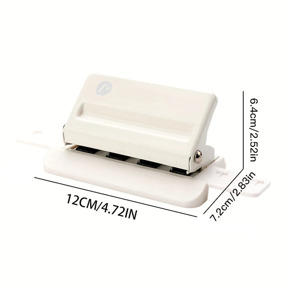 Mushroom-shaped hole punch, metal loose-leaf hole puncher, suitable for various paper sizes, for use with planners and notebooks