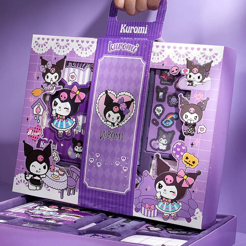 Sanrio Kuromi ledger set My Melody learning stationery gift box cute cartoon kawaii sticker notebook gift