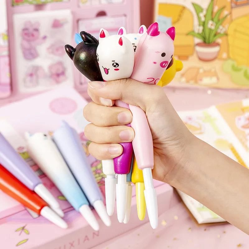 24 pcs wholesale Venting Pen Decompression Pen Soft and Soft Students Use Pinch Cute Neutral Creative stationery